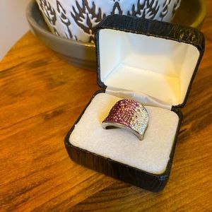 Purple Swarovski Crystal Ring size 7